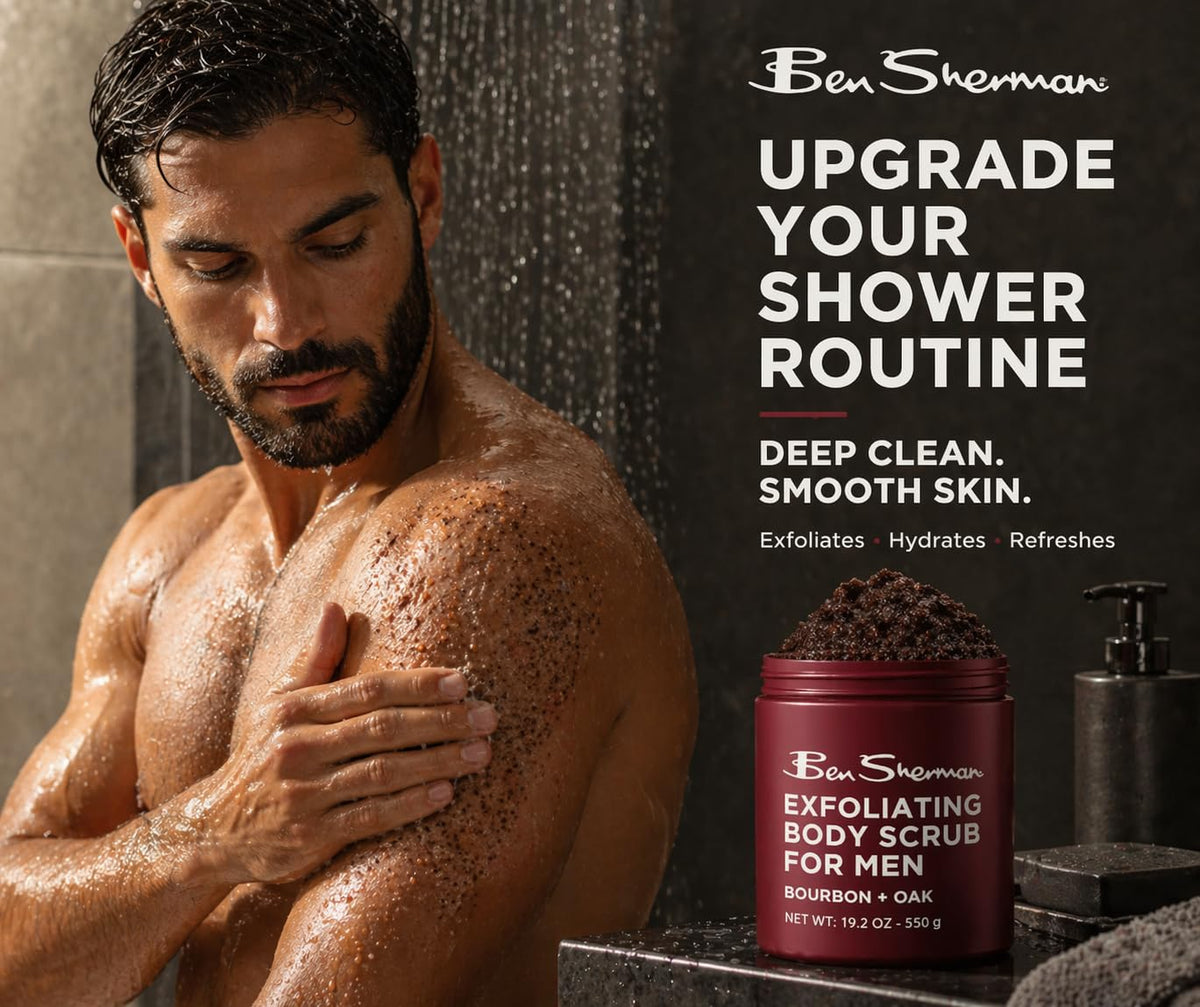 Ben Sherman open top revealing creamy scrub texture and hydrated appearance