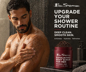 Ben Sherman open top revealing creamy scrub texture and hydrated appearance