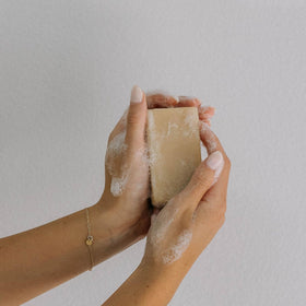 Bend Soap Company bars staged on farm counter conveying handcrafted small-batch quality