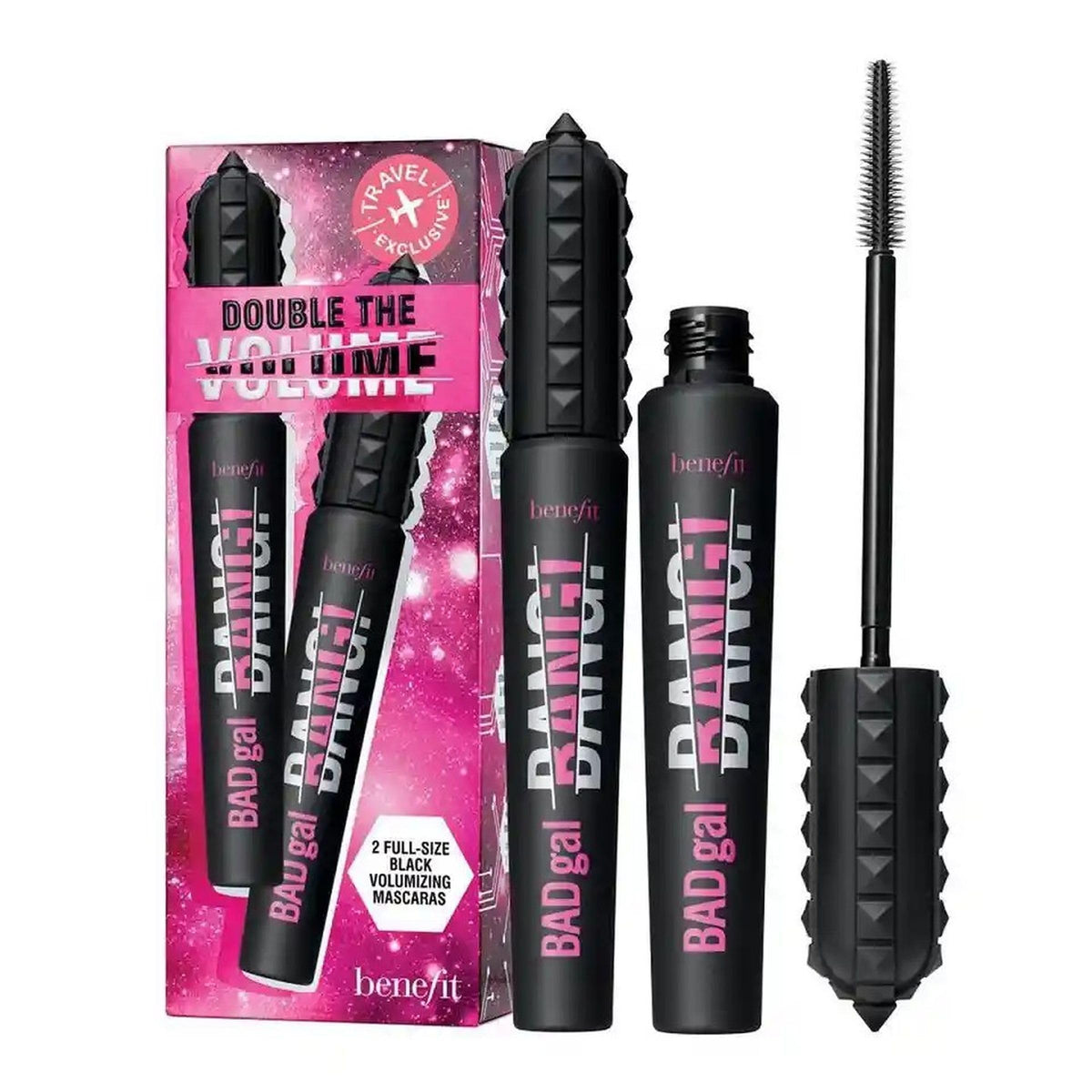 Benefit BADgal BANG front packaging showing two tubes and bold black finish
