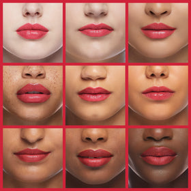 Benefit benetint on model lips and cheeks showing natural, long-lasting color