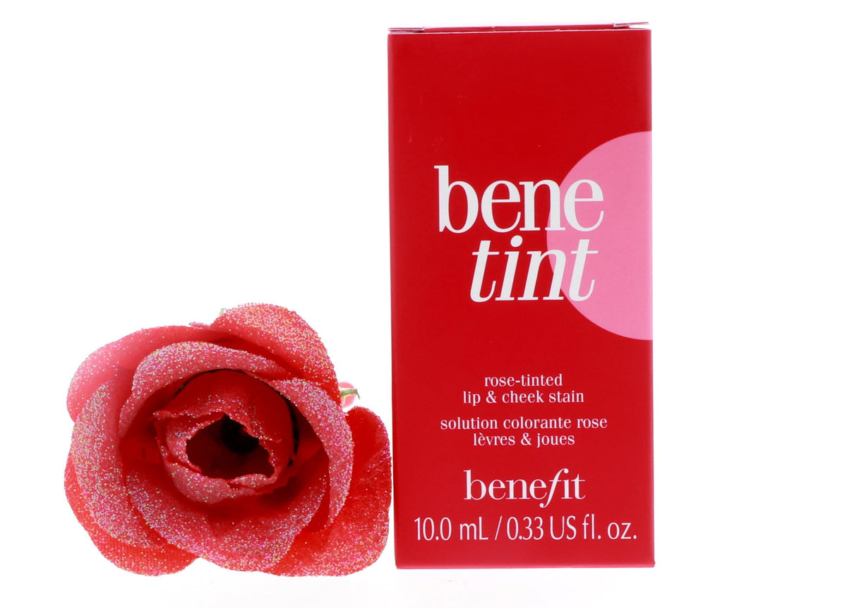 Benefit benetint texture drop on skin demonstrating sheer, blendable tint finish
