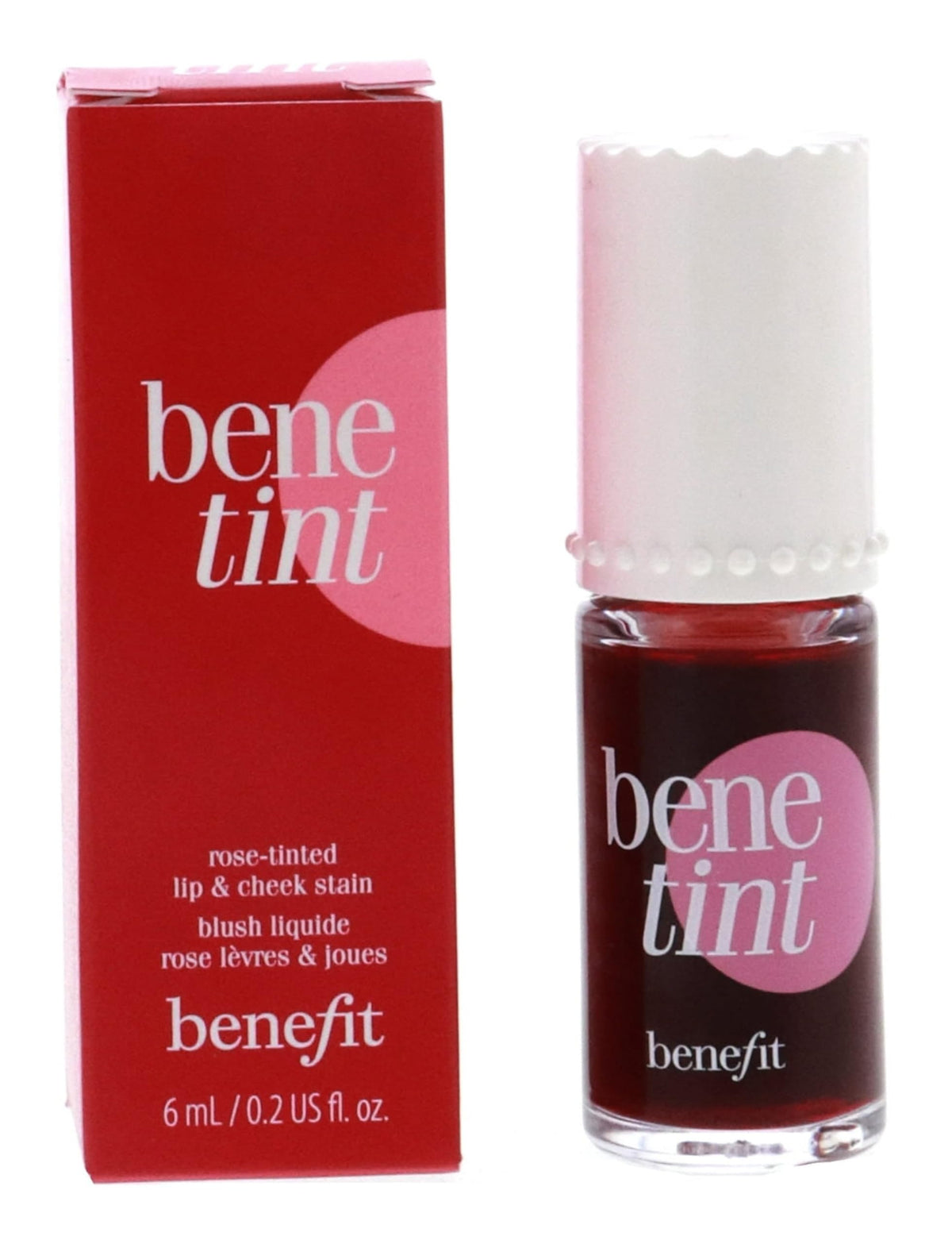 Benefit Bene Tint texture swatch on skin showing buildable sheer color