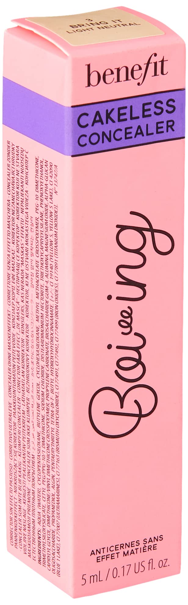 Benefit Boi-ing texture swatch on skin showing smooth blendable coverage benefit