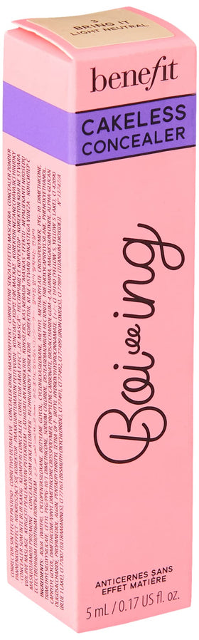 Benefit Boi-ing texture swatch on skin showing smooth blendable coverage benefit