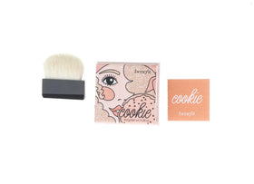 Benefit Cookie compact front view showing packaging and easy portability