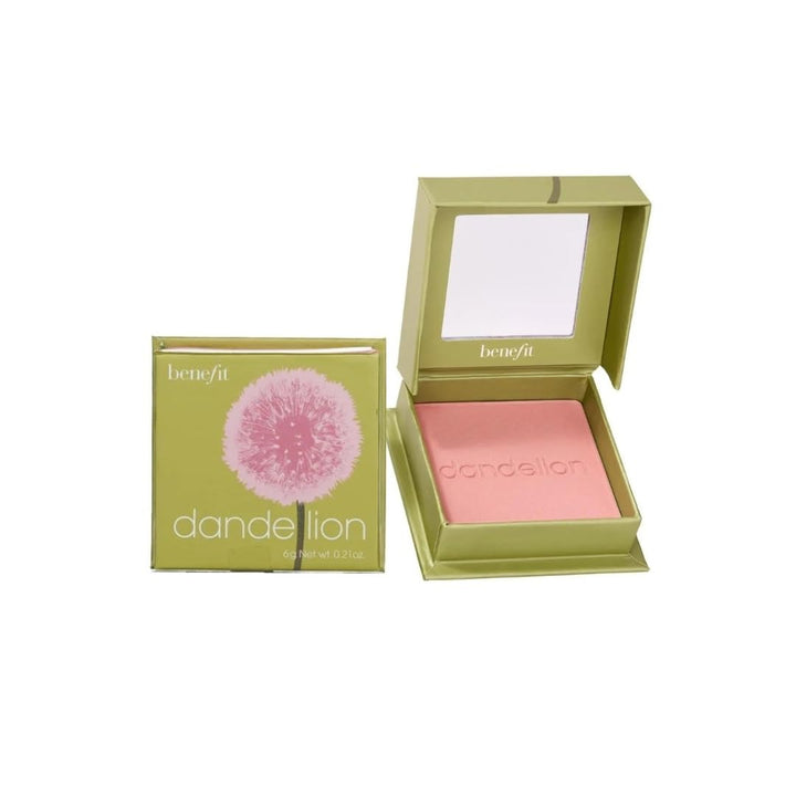 Benefit Dandelion front compact showing baby-pink shade and compact details for quick selection