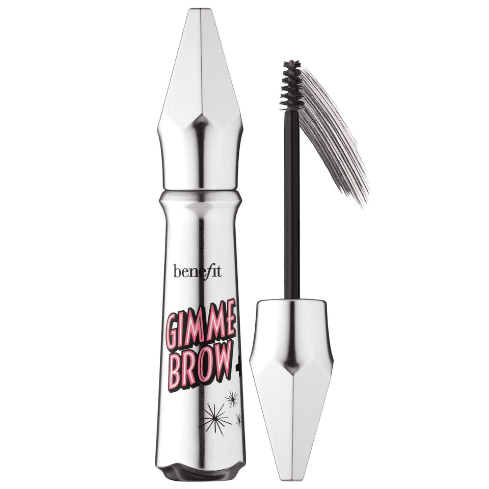 Benefit Gimme Brow Cool Grey front packaging showing brush and tinted gel for natural fullness