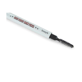 Benefit Goof Proof pencil held in hand to show size and portability benefit