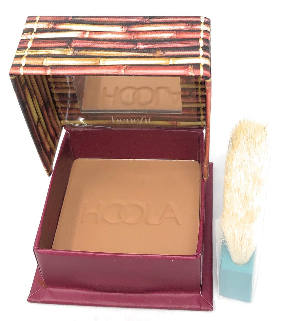 Benefit Hoola compact front view showing pan and packaging for everyday convenience