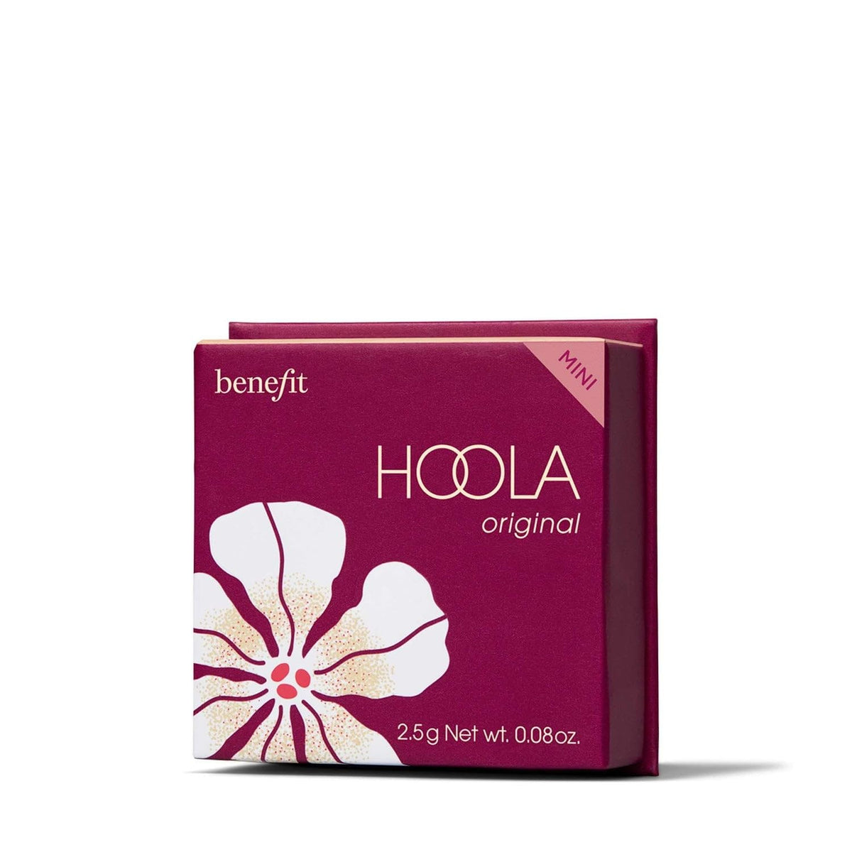 Benefit Hoola mini open with brush visible for precise application and portability