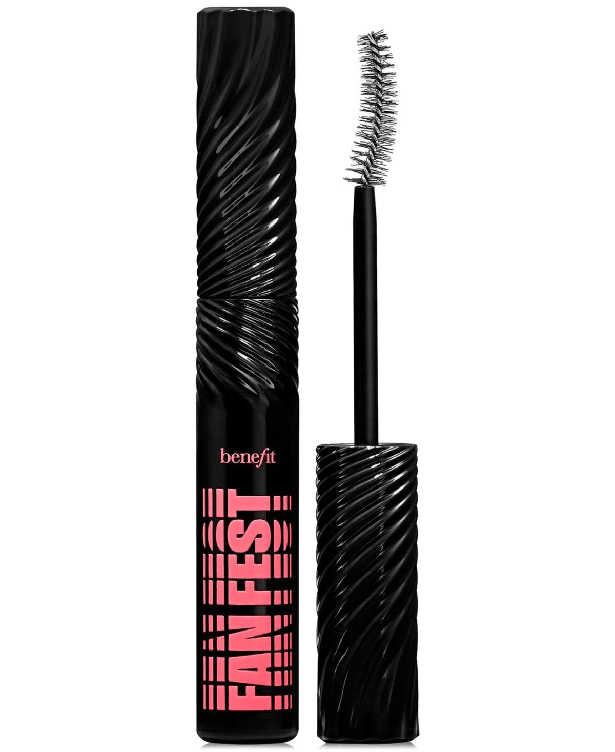 Benefit Mini Fan Fest mascara front packaging shows product and boosts lash volume