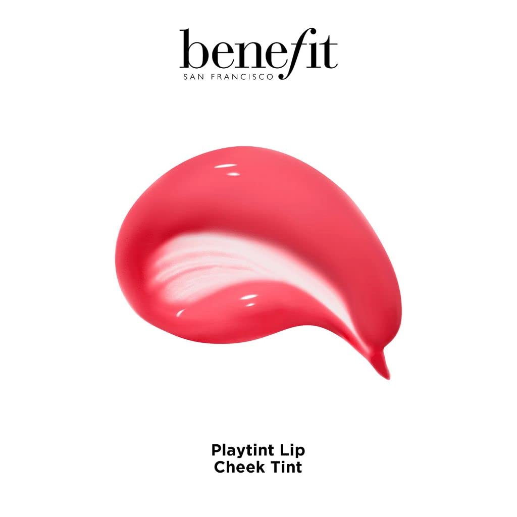 Benefit swatches on forearm showing buildable pink-lemonade tint