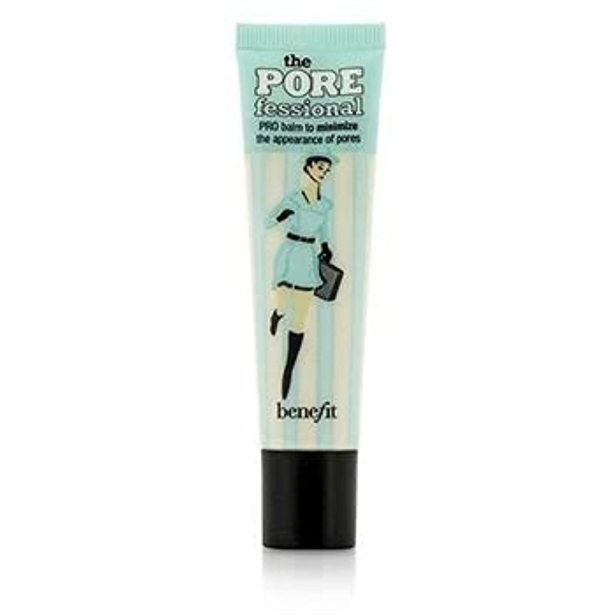 Benefit product applied on cheek demonstrating pore-blurring benefit visibly