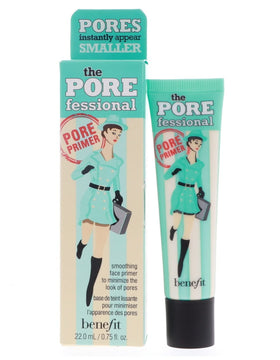 Benefit POREfessional close-up texture swatch showing silky balm and smoothing effect benefit