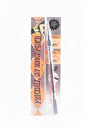 Benefit pencil packaging and shade label detail showing neutral deep brown benefit