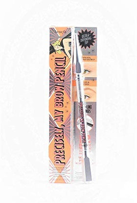 Benefit pencil packaging and shade label detail showing neutral deep brown benefit