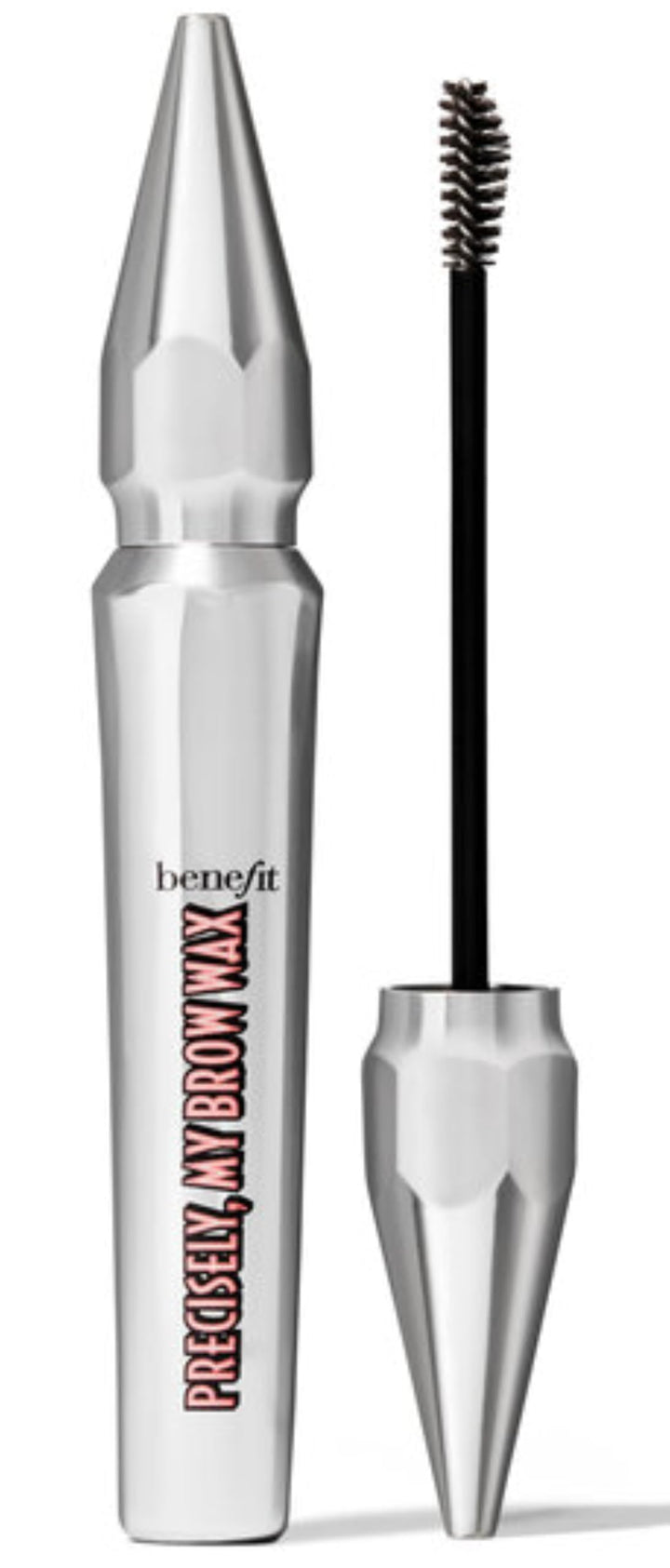 Benefit Precisely My Brow Wax front tube showing shade and compact size, easy travel use
