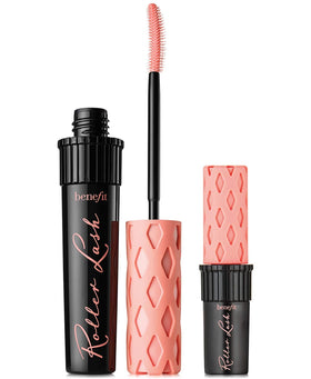 Benefit Roller Lash mini in purse showing portability and quick touch-up benefit
