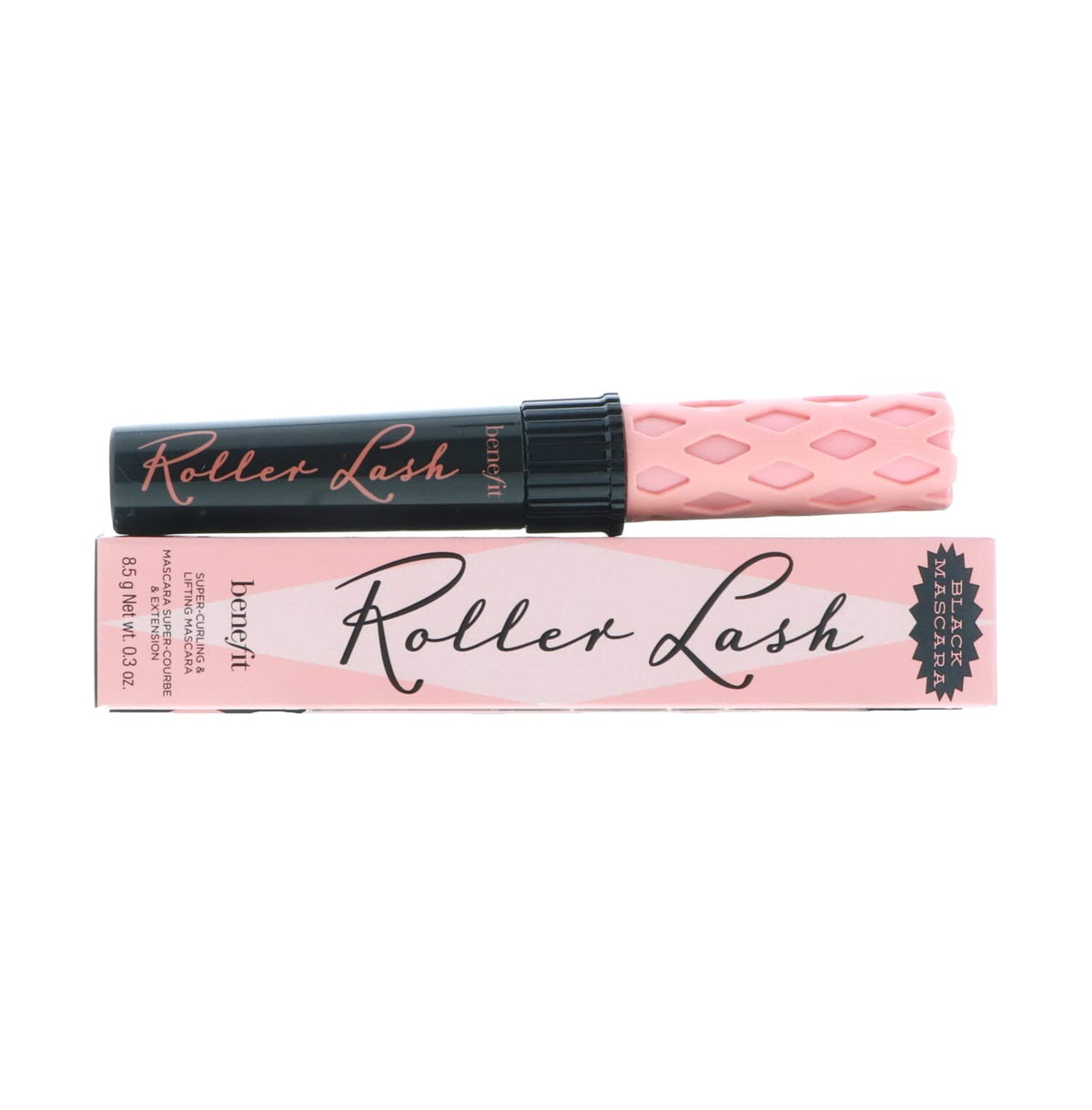 Benefit tube in hand for scale showing compact travel-friendly 0.30 oz benefit