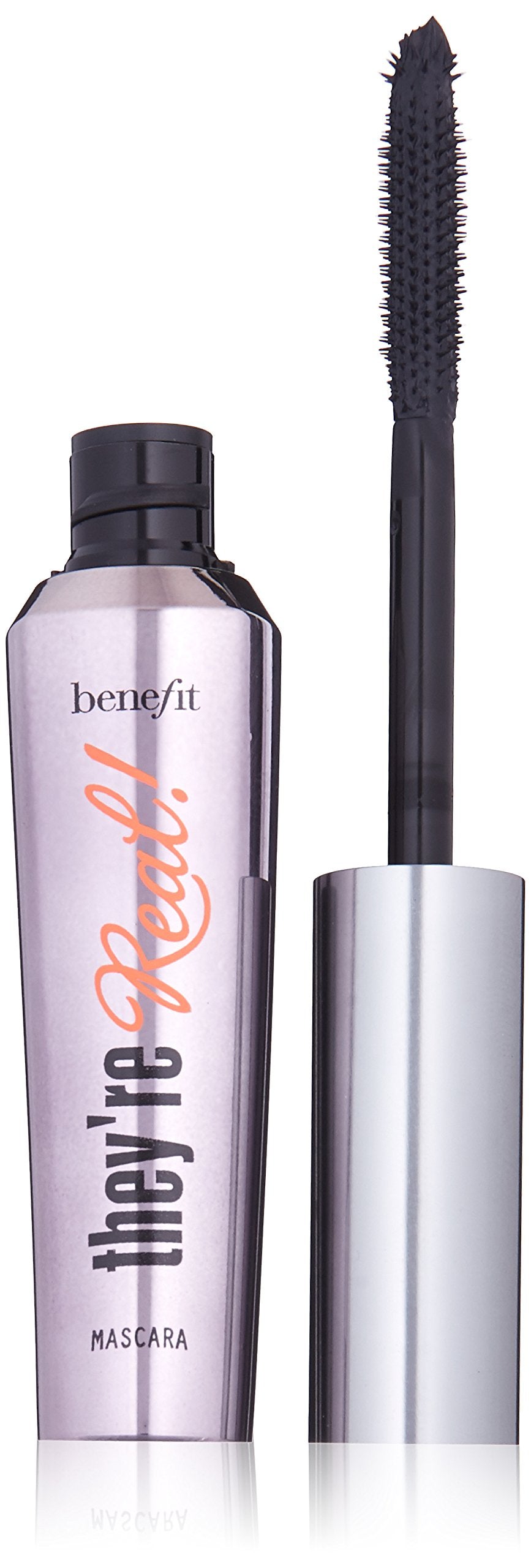 Benefit they're real beyond mascara front packaging shows brush and glossy finish for dramatic length