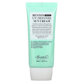 BENTON front packaging showing SPF50+ protection and compact tube