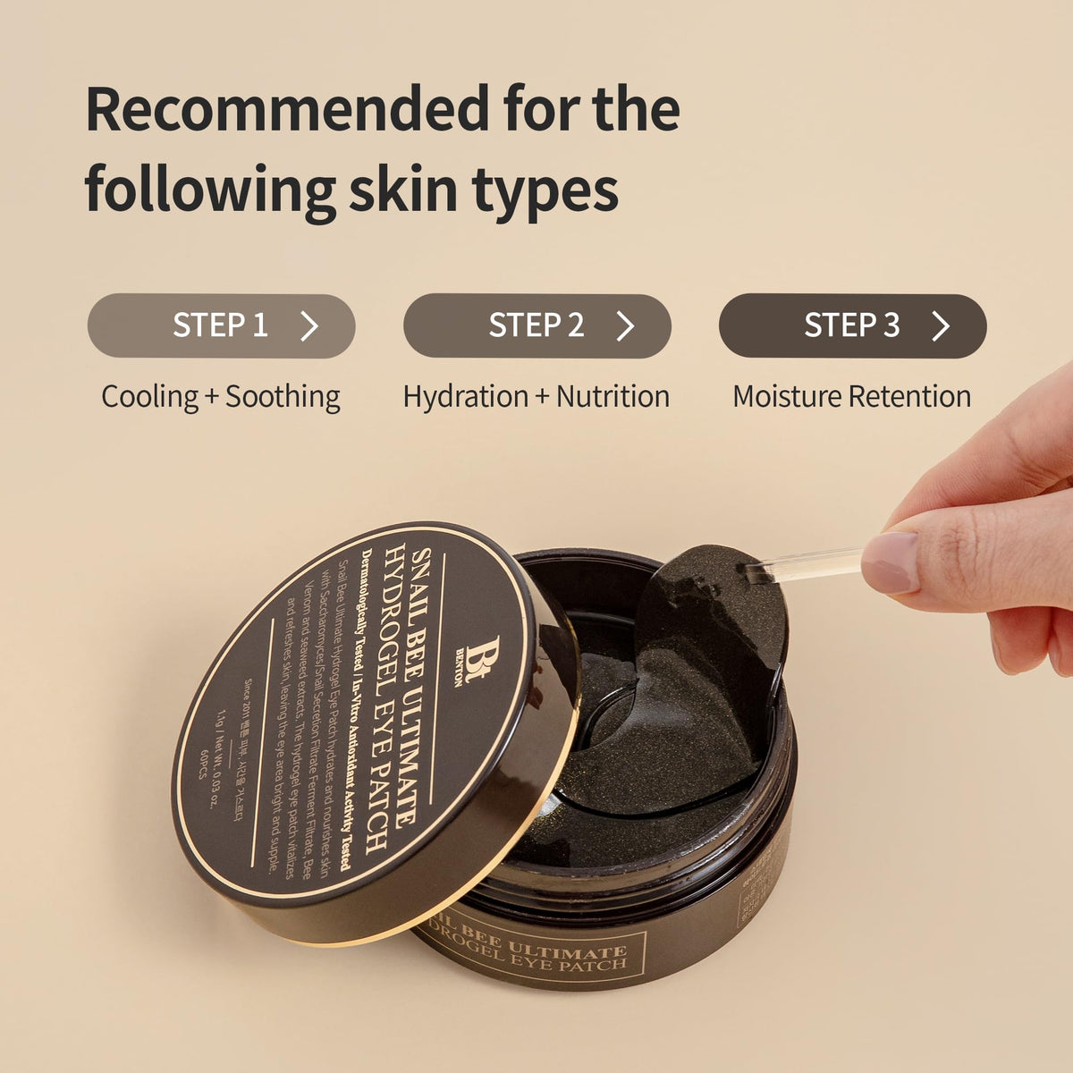 BENTON hydrogel dissolved in bowl showing versatile essence for skin