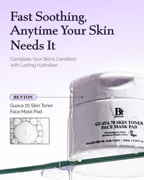 BENTON open tub with a fully soaked pad visible, ensures consistent hydration benefit