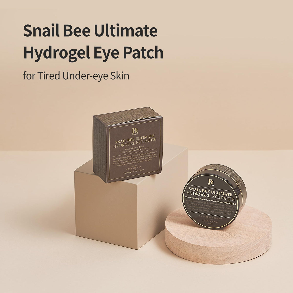 BENTON close-up of hydrogel patch texture highlighting cooling hydration