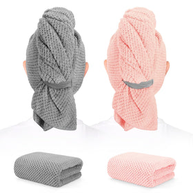 BEoffer front view of two-pack towels showing large size and soft fabric benefit