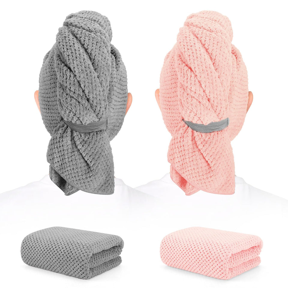 BEoffer front view of two-pack towels showing large size and soft fabric benefit