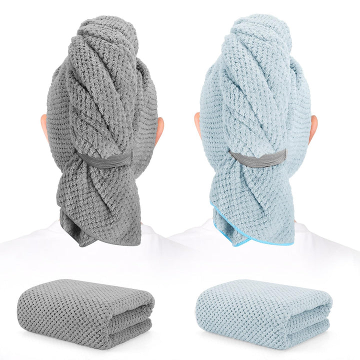 BEoffer front view of two towels showing size and soft appearance, practical storage benefit