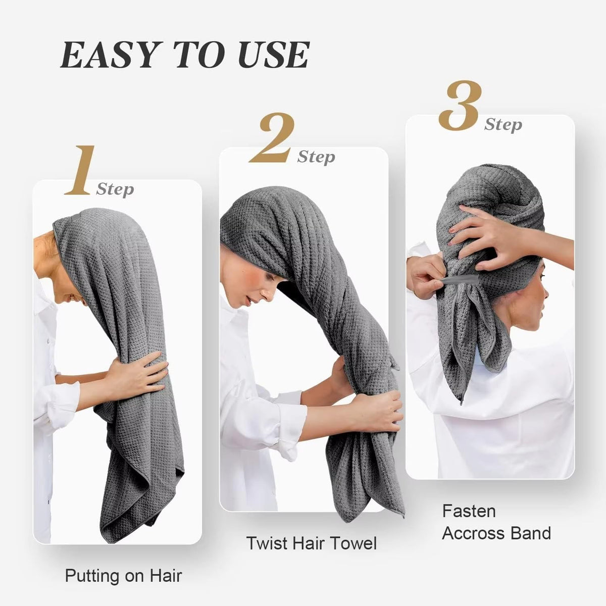 BEoffer two towels in a bathroom setting, presents travel and daily-use benefit