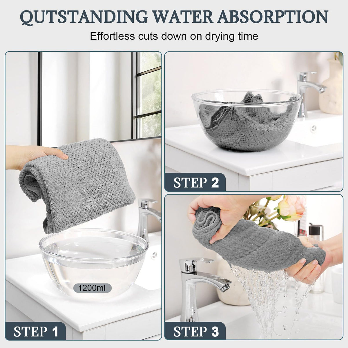 BEoffer towel wrapped on model demonstrating secure comfort and frizz reduction