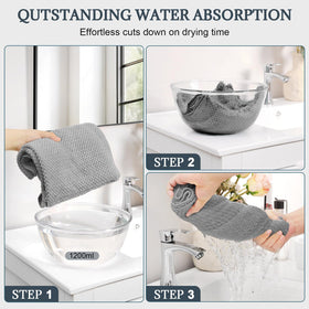 BEoffer towel wrapped on model demonstrating secure comfort and frizz reduction