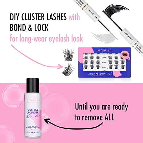 BEPHOLAN before-and-after lashes showing clean removal and residue-free finish