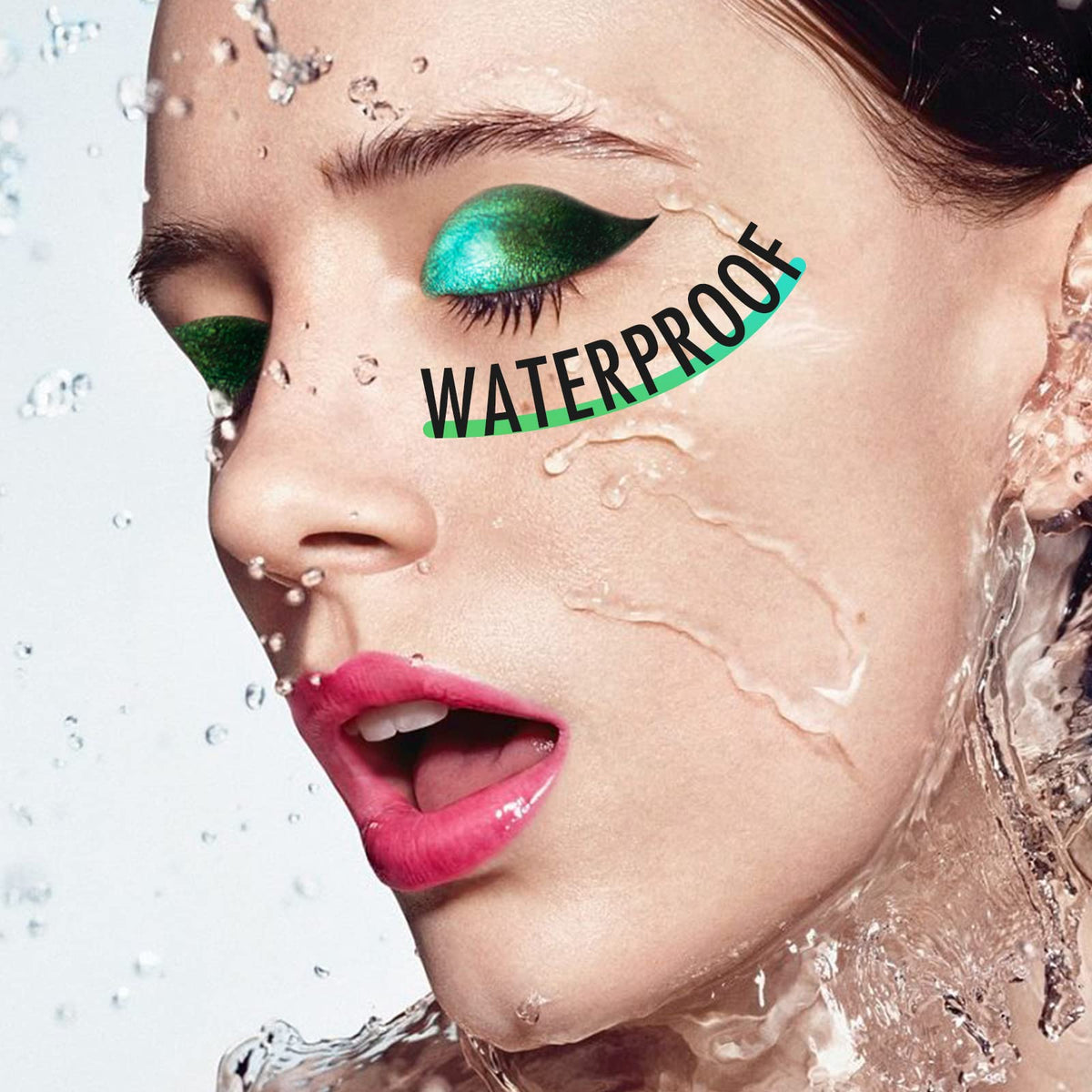 BEPHOLAN texture stroke on skin revealing metallic green shimmer and intense color payoff