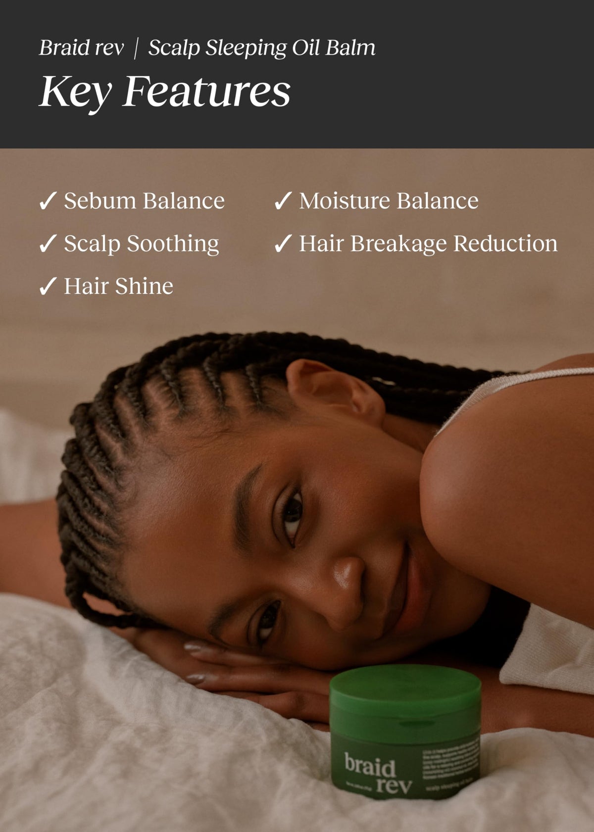 Bephor close-up of balm-to-oil texture demonstrating smooth, emollient finish