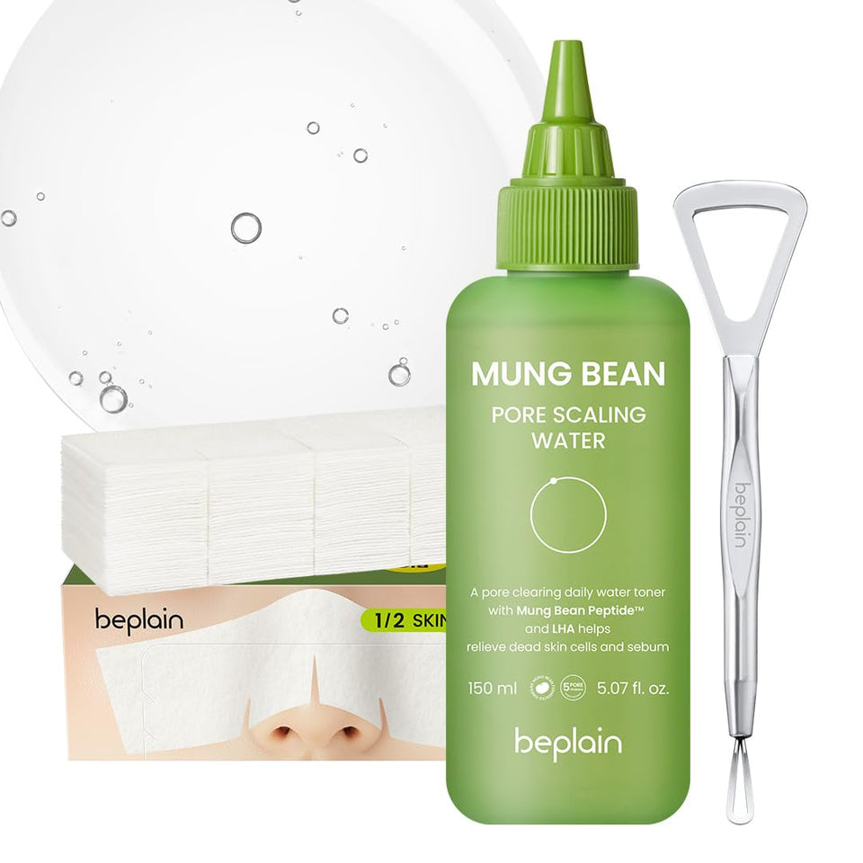 beplain front packaging showing the milder pore care set and clear contents