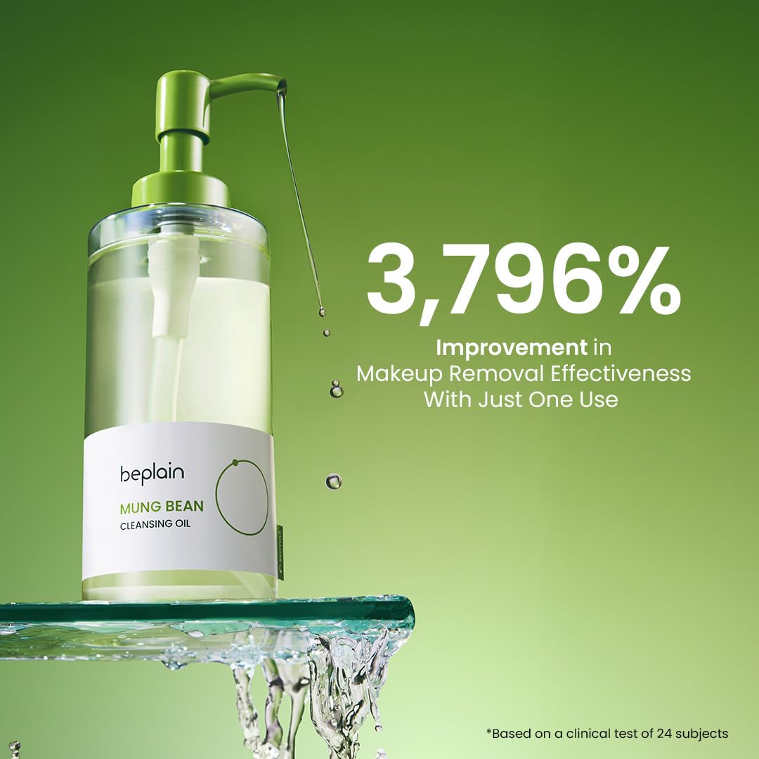 beplain ingredient arrangement with mung bean and green tea showing hydrating benefits