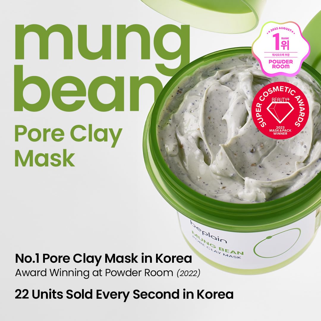beplain creamy clay texture close-up, highlights gentle exfoliating feel