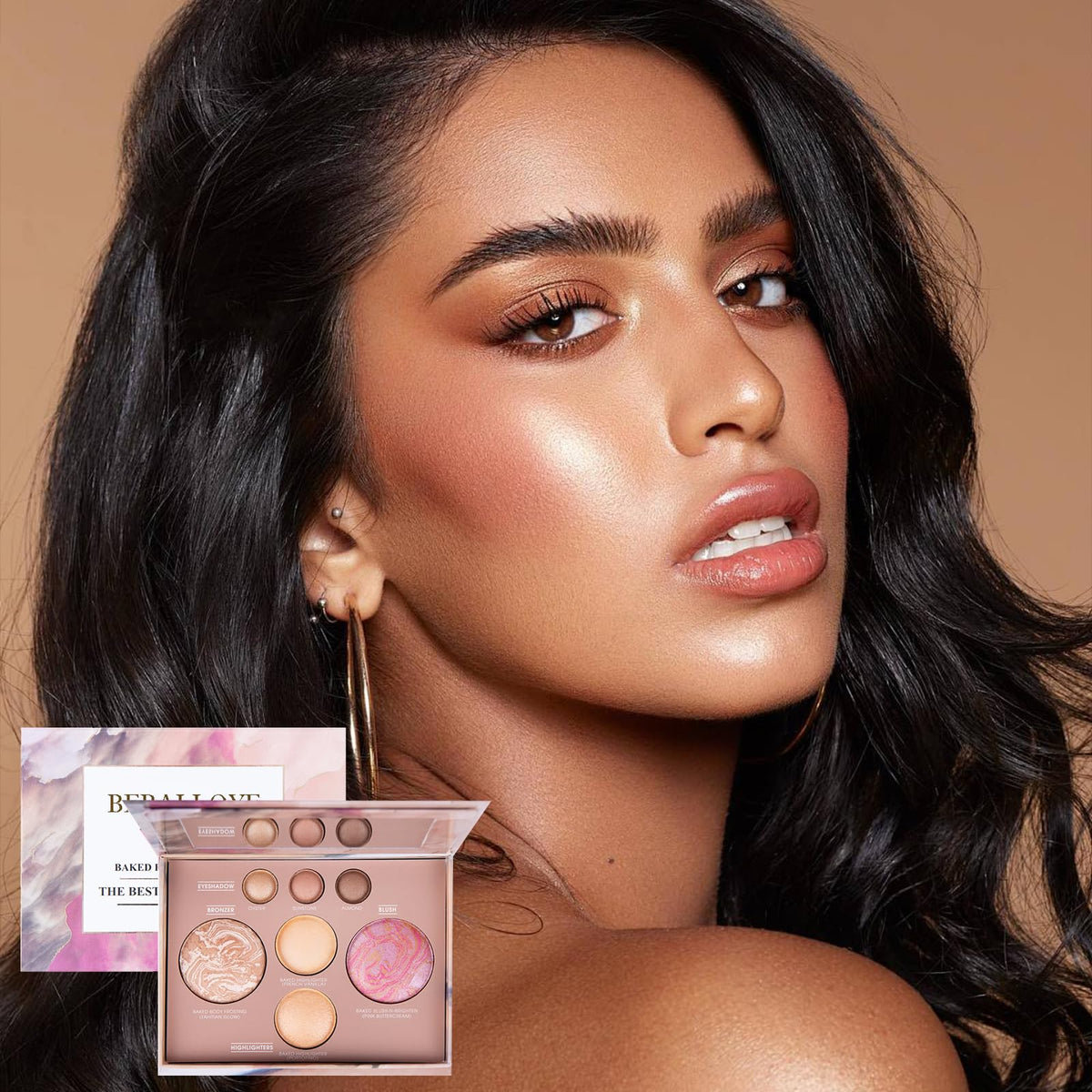 BERALLOYE highlighter on cheek demonstration showing luminous glow and bone enhancement