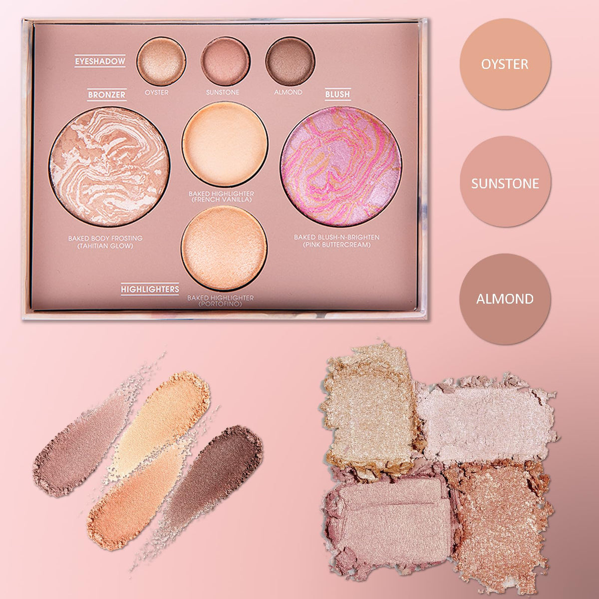 BERALLOYE open palette with brush demonstrating compact use and application convenience