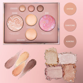 BERALLOYE open palette with brush demonstrating compact use and application convenience
