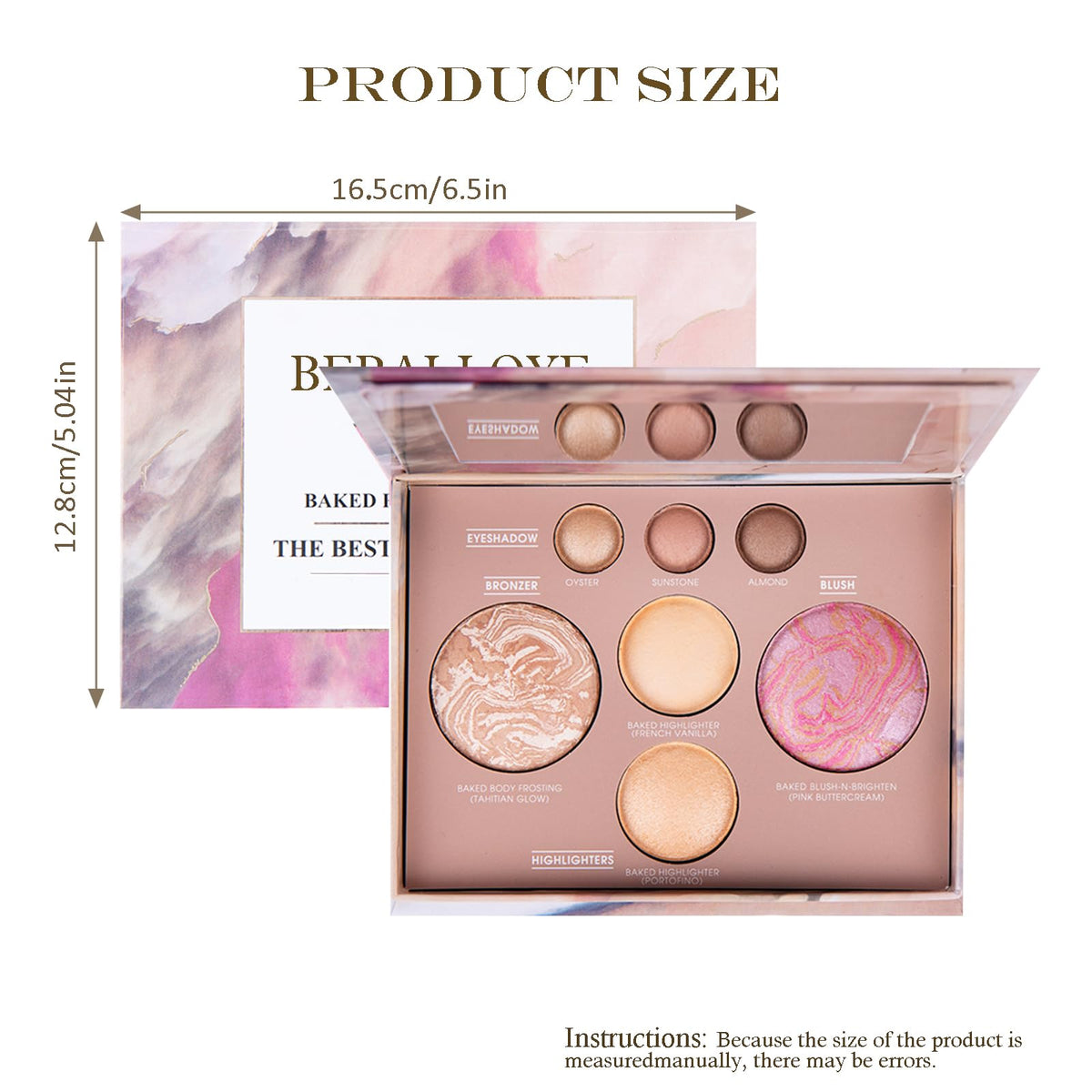 BERALLOYE travel bag with palette showing portability and on-the-go touch-up benefit