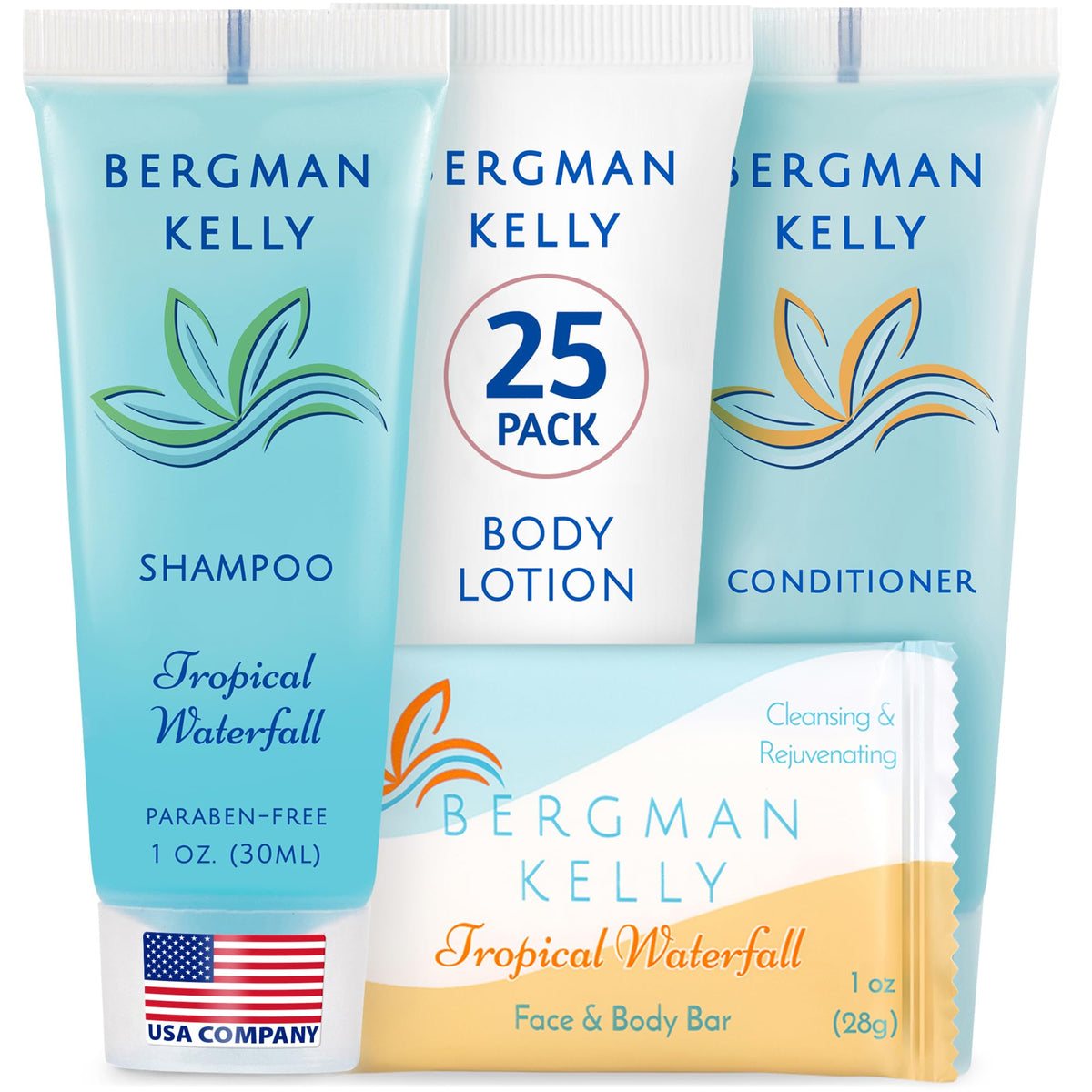 BERGMAN KELLY front box showing full 100-piece set and easy storage benefit