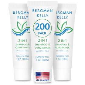 BERGMAN KELLY front packaging white tea scent showing brand and tube design for guest appeal