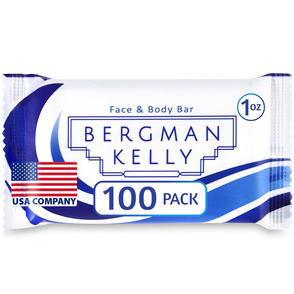 BERGMAN KELLY front packaging showing 100-count box and branding benefits