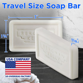 BERGMAN KELLY rectangular bar close-up showing texture and gentle white tea scent benefit