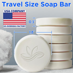 bergman kelly round 0.5 oz soap top view showing smooth texture benefit